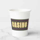 ネオン付きカジノサイン水玉模様レター 紙コップ (正面)