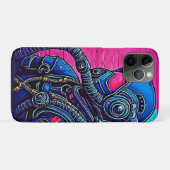 ネオン仮面ウォールグラフィティ姿アート Case-Mate iPhoneケース (裏面(横))