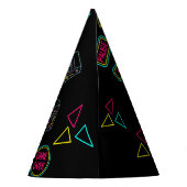 ネオン任意の年のビデオゲームのアーケード誕生日 パーティーハット (裏面)