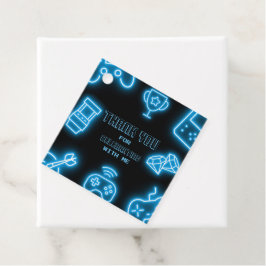 ネオン任意の年のビデオゲームの誕生日 フェイバータグ