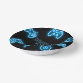 ネオン任意の年のビデオゲームの誕生日 ペーパーボウル (傾斜あり)