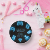 ネオン任意の年のビデオゲームの誕生日 ペーパーボウル (パーティー)