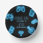 ネオン任意の年のビデオゲームの誕生日 ペーパーボウル (正面)