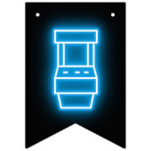 ネオン任意の年のビデオゲーム誕生日 バンティングフラッグ (第1の旗)