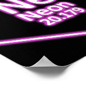 ネオン元素周期表化学物質 ポスター (角)