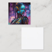 ネオン光のフォトリアリスティックファンタジー スクエア名刺 (正面/裏面)