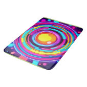 ネオン円渦パターン バスマット (アングル)