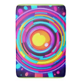 ネオン円渦パターン バスマット (正面縦)