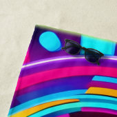 ネオン円渦パターン ビーチタオル (インサイチュ)