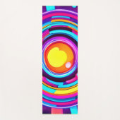 ネオン円渦パターン ヨガマット (正面)