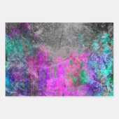 ネオン動揺して抽象芸術 ラッピングペーパーシート (正面2)