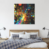 ネオン合成 キャンバスプリント (インサイチュ (寝室))