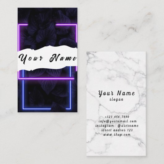 ネオン名刺 名刺 (正面/裏面)