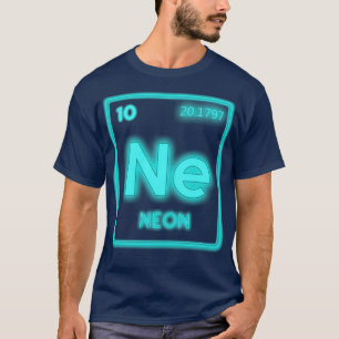 ネオン周期表素子プン化学おたく1 Tシャツ