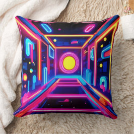 ネオン回廊:デジタルオデッセイ クッション