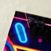 ネオン回廊：デジタルオデッセイ ビーチタオル (インサイチュ)