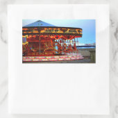 ネオン回転木馬シール 長方形シール (バッグ)