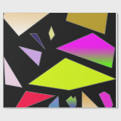 ネオン図形のラッピング紙 ラッピングペーパー (フラット)