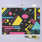 ネオン図形モダンブラストカラフル図形パターン 薄葉紙 (クラフト)