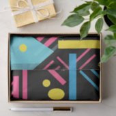 ネオン図形モダンブラストカラフル図形パターン 薄葉紙 (ギフト)