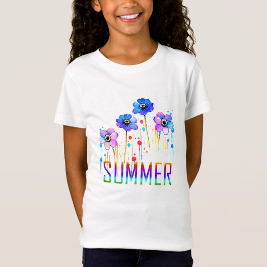 ネオン垂れ花カスタム Tシャツ (正面)