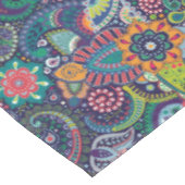 ネオン多彩な花のペイズリーパターン テーブルクロス (アングル)