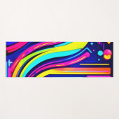 ネオン夢:デジタルサイケデリックオデッセイ ヨガマット (正面(横))