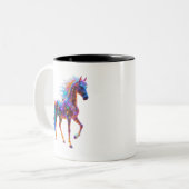ネオン威厳のあるウマ ツートーンマグカップ (正面左)