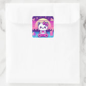 ネオン子猫 スクエアシール (バッグ)