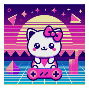 ネオン子猫 ポスター