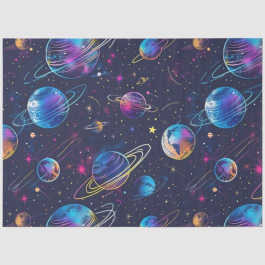 ネオン宇宙シリーズ デザイン9 薄葉紙 (正面)
