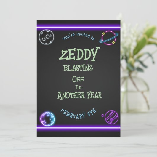 ネオン宇宙 招待状 (スタンド正面)