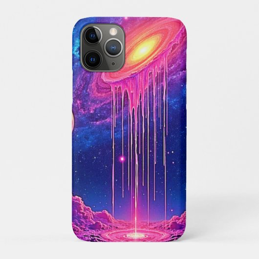 ネオン宇宙: 星の光が滴る Case-Mate iPhoneケース (裏)