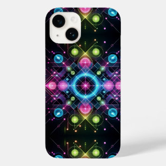 ネオン対称性 – 未来主義的な幾何学グローPhone Ca Case-Mate iPhone 14ケース