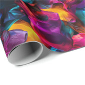 ネオン対称抽象芸術 ラッピングペーパー (ロールコーナー)