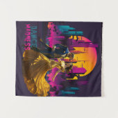 ネオン市の通りで踊る狂気カップル タペストリー (正面(横))