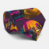 ネオン市の通りで踊る狂気カップル ネクタイ (ロール)