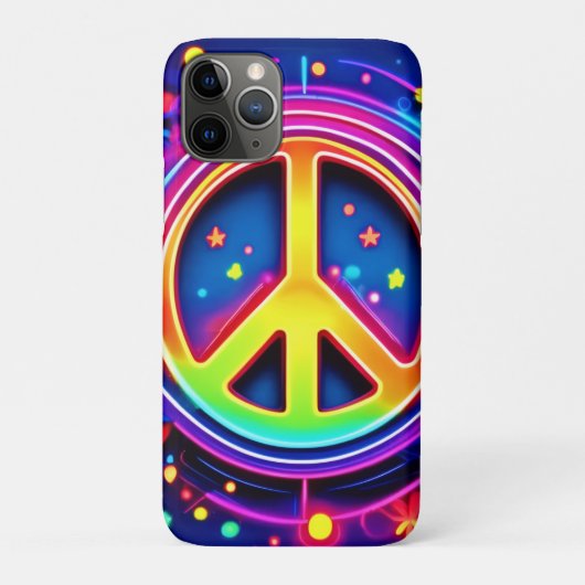 ネオン平和シンボルアート Case-Mate iPhoneケース (裏)