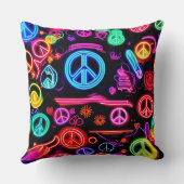 ネオン平和シンボルパターン クッション (裏面)