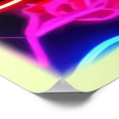 ネオン平和シンボルパターン ポスター (角)