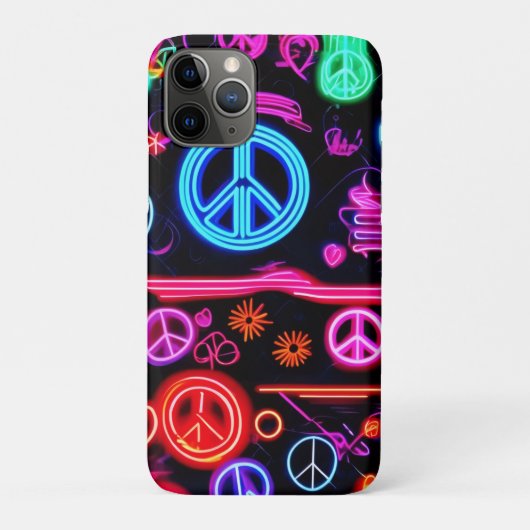ネオン平和シンボルパターン Case-Mate iPhoneケース (裏)