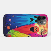 ネオン幽霊ハローウィンパーティデザイン Case-Mate iPhoneケース (裏面(横))