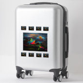 ネオン幽霊幽霊のよく出るファンタジー シール (スーツケース)