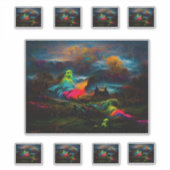 ネオン幽霊幽霊のよく出るファンタジー シール (正面)