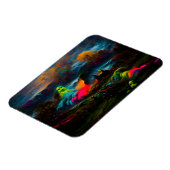 ネオン幽霊幽霊のよく出るファンタジー マグネット (左側)