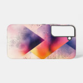ネオン幾何学の電話ケース SAMSUNG GALAXYケース (裏面横)
