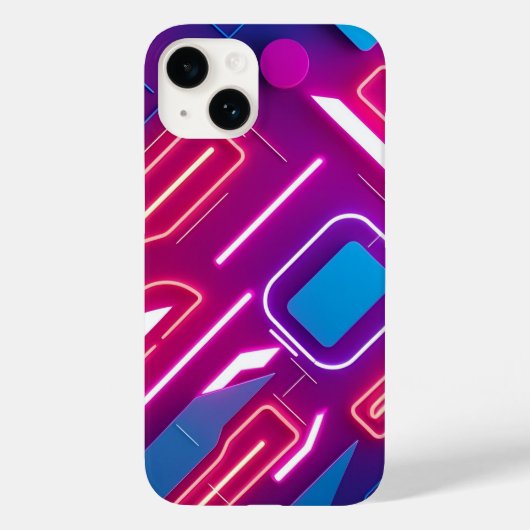 ネオン幾何学グロー Case-Mate iPhoneケース (裏面)