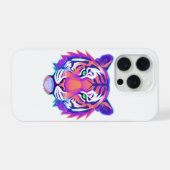 ネオン幾何学トラ iPhoneケース (裏面横)