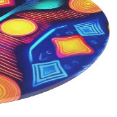 ネオン幾何学曼荼羅アート カッティングボード (角)