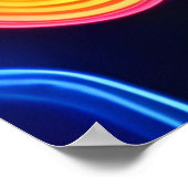 ネオン幾何学曼荼羅アート ポスター (角)